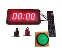 YXZKJZJ 4-digit LED Countdown Clock, Stopwatch With Remote Control, Game Chronometer, Button Selectable Multi-scenario Use(With 6CM Button)