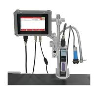 YXZKJZJ Industrial Online Inkjet Printer 12.7mm Nozzle Label Printer Text QR Barcode Logo Image Expire Date Printer Quick-drying for Labeling and Coding