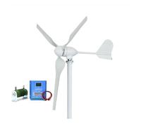 YXZKJZJ Wind Turbine Generator Kit 3000W Low Noise Horizontal Turbine 12V/24V/48V Wind Power Generator For Hybrid Solar Wind System for Home, Farm, Street Lighting, Boats(LCD Hybrid Control,48V)