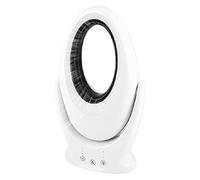 YXZN Bladeless Tower Fan with LED 7-color ambient light Portable Fan 3 Speeds Powerful Desk Fan USB Charging Easy to Clean for Bedroom, Living Rooms, Kitchen, Office