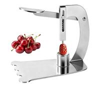 YXZQLOZ Cherry Stoner Pitter, Stainless Steel Manual Fruit Stone Remover with Replaceable Needles 5/6/8mm Tool for Removing Stones from Cherries and Red Dates