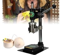 YXZQLOZ Commercial vertical coconut shelling tool, manual coconut sheller, thickened metal base, easy to open the shell, for home, store and fruit market (Black)
