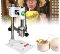 YXZQLOZ Commercial vertical coconut shelling tool, manual coconut sheller, thickened metal base, easy to open the shell, for home, store and fruit market (White)