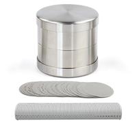 YXZQLOZ Diamond sorting sieve set-bead sorting sieve with sieve plate holder; portable stainless steel measuring tool for diamonds and gemstones. (80mm)