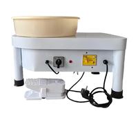 YXZQLOZ Electric Pottery Wheel, Turntable Fingertip Clay Wheel with Removable ABS Basin, Foot Pedal and Shaping Tool, Pottery Shaper for DIY and Pottery Studio (White)