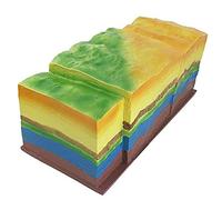 YXZQLOZ Fault and fold model Geographical education equipment; Wrinkle model Highly simulated landform; Geological science popularization model for teaching and research