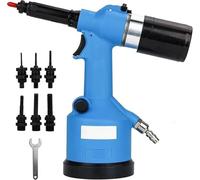YXZQLOZ Heavy duty pneumatic hydraulic rivet nut tool, nut pistol grip rivet gun, 19.1kN working force, with 5 types of nozzle rivets, for open nut lantern rivet nuts