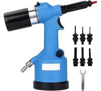 YXZQLOZ Heavy-duty pneumatic rivet nut tool kit, automatic rivet gun with 6 nozzles and 19.1kN working tension for easy riveting