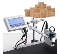 YXZQLOZ Industrial automatic online inkjet printer batch coding machine prints numbers, expiration dates, times, variable text, QR codes, (12.7mm)