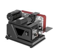 YXZQLOZ Mini Belt Sander, Portable Electric Bench Grinder with High-Speed Sanding Belt, Adjustable Direction, Dual Power Supply for Wood, Metal, Craft, and DIY Projects