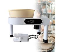 YXZQLOZ Pottery Wheel Ceramic Machine with Foot Pedal, Electric Pottery Machine with Removable Basin,for Pottery Studio/Home Pottery DIY/Pottery (White A)