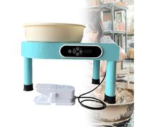 YXZQLOZ Pottery Wheel Ceramic Machine with Foot Pedal, Electric Pottery Machine with Removable Basin,for Pottery Studio/Home Pottery DIY/Pottery (Green A)