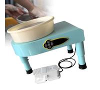 YXZQLOZ Pottery Wheel Electric Pottery Machine Diy Clay Tool Kit With Detachable Basin, Digital Lcd Display,Foot Pedal, For Ceramic Work Art Craft (Green B)