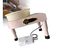 YXZQLOZ Pottery Wheel Electric Pottery Machine Diy Clay Tool Kit With Detachable Basin, Digital Lcd Display,Foot Pedal, For Ceramic Work Art Craft (Pink B)