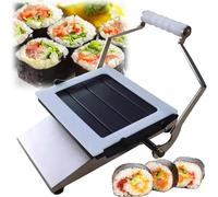 YXZQLOZ Sushi making kit, square sushi roll maker, stainless steel sushi rocket launcher, DIY sushi maker with rolling mat, for beginners, home sushi making (35mm)