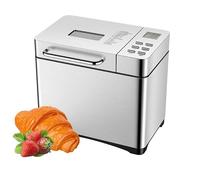 YXZYFPP 2LB Automatic Bread Maker, 17-in-1 with Fruit & Nut Dispenser, Nonstick Ceramic Pan, Digital Touch Control, Keep Warm & Delay Timer
