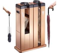 YXZYFPP Automatic Wet Umbrella Bag Dispenser with Wheels & Storage Stand - Ideals for Hotels, Offices & Commercial Use (Brass)