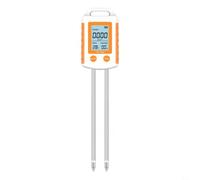 YY-1104 6-in-1 Soil Tester Digital NPK pH Moisture Temperature Fertility Meter Portable ABS Analyzer Large LCD Display Orange-White for Garden Farm Orchard Planting Size 265x58x38mm