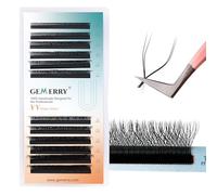YY Lashes Extensions D curl 0.07 8-14mm Mixed Tray Lashes Individual Lashes Fans 2D 4D Premade Fans Eyelashes Individual Russian Volume GEMERRY Eyelash Extensions (YY-0.07-d curl-mix 8-14mm)