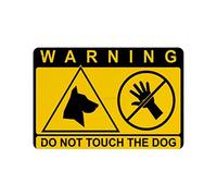 YY-one Vintage Poster Metal Sign Do Not Touch Dog Warning Poster Vintage Looking Reproduction Metal Signs 8" X 12"