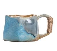 YY Stoneware Coffee Mug 8.12oz - Volcanic Glaze Ceramic Cup with Organic Textures, Handmade Effect for Latte & Espresso - Microwave Safe Rustic Mug, Zen Gift for Nature Lovers