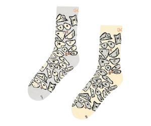 YY Vertical Climbing-inspired lifestyle socks for mountain lovers Rock Socks - Spray Wall Grey L, Grey, Large
