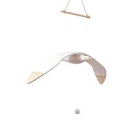 YY Wooden Flying Seagull Decorative hanging Mobile nautical Ornament Nursery Room bird drop for Patio Balcony wedding party