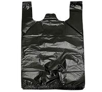 YYaaloa 100 pcs Black Trash Bags with Handles - 14x22 Super Thick 1.8mil Plastic Rubbish Bags for Office, Picnic, Kitchen, Bulk Use