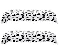 YYaaloa 2 Pack Cow Print Plastic Tablecloths Disposable Table Covers 54 inch x108 inch Rectangular Disposable Party Table Cover Suitable for Birthday,Wedding Decoration (Cow Print 2pcs)