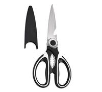 YYaaloa Heavy Duty Kitchen Shears 8 inch Multi Purpose Scissors for Chicken/Poultry/Fish/Meat/Vegetables/Herbs/BBQ… (Black White)
