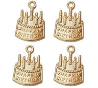 YYaaloa Pack of 50 HAPPY BIRTHDAY Charms Pendants Findings pendants for Crafting Jewelry Making Accessory (HAPPY BIRTHAY Gold 50pcs)