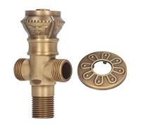 YYALYYON Angle Valve for Cold and Hot Faucets, for Kitchen Water Sink, for Bathroom Basin, Brass Made, European Antique Style, Smooth, High Pressure Resistance