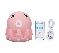 YYALYYON LED Silicone Night Light Bedroom Warm Ambient Light USB Charging Night Lamp Octopus Shape with Remote Control