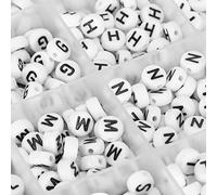 YYALYYON Letter Beads for Kids, Educational Alphabet Beads for Bracelets Making, DIY Craft Kit with Acrylic Letters, Storage Box, Gift for Artists and Crafters