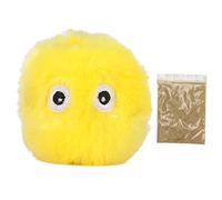 YYALYYON Plush Cat Toy Balls Fluffy Cat Toy with Lifelike Animal Sound and Catnip for Cat Exercise (Plush yellow (crickets sound))