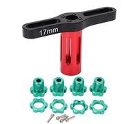 YYALYYON Replacement Wheel Hex Hub Set for, Aluminum Alloy RC Car Parts, Upgrade Performance, Durable, Easy Install, Fit Summit E-REVO 5353X 1/10 Scale Models (Green)