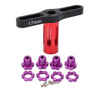 YYALYYON Replacement Wheel Hex Hub Set for, Aluminum Alloy RC Car Parts, Upgrade Performance, Durable, Easy Install, Fit Summit E-REVO 5353X 1/10 Scale Models (Purple)