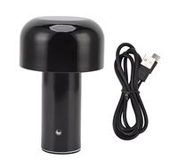 YYALYYON USB Mushroom Light Touch Control Mini Light Night Light with Adjustable Brightness 3 Color Temperature Dimmable (Black)