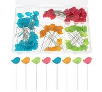 yyangz 1 Box 120PCS 4 Color Bird Fixing Pins Garment Pattern Making Accessories Hand Sewing Positioning Tool Decorative Knitting Collage Crafts