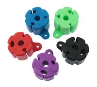 yyangz 5PCS Portable Rod Support Clip Loyal Tying Rod Holder Silicone Protective Cover Fly Fishing Accessories
