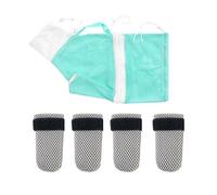 YYanniwani 4Pcs Cat Scratch Cover for Nursing Rehabilitation, Adjustable Cat Bath Gloves,Cat Bathing Bag, Cat Grooming Mesh Bag (Grey-1)