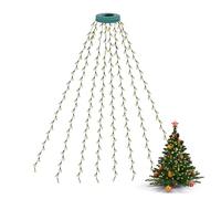 YYAOEMI Christmas Tree Lights 3M/9.8Ft * 10 Lines Strands 300 LEDs Outdoor Xmas Lights Tree Decoration Light String for Indoor and Outdoor Waterproof for Party Xmas Decorations Warm White