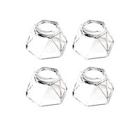 YYAOGAGNG 4 Pcs Acrylic Crystal Ball Pedestals, Transparent Display Stand for Golf Ball Softball Baseball Marbles Egg Sphere Collections Desktop Ornament, Small