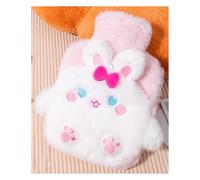 YYAOGAGNG Hot Water Bottle with Fluffy Cover, 2-in-1 Water Bag for Cold & Hot Compress for Sleeping and Feet (Pink)