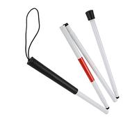 YYAOGAGNG Night Reflective Blind Walking Stick Aluminum Alloy Folding Cane 4-section Walking Aid for Visually Impaired Blind and Elderly People Hiking Trekking