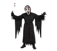 YYAQZD Halloween Scream Costume, Grim Reaper Costume with Ghostface Mask and Bloody Knife (Plastic), Ghostface Costume Boy Halloween Costume Scary Movie Costume Scary Reaper Costume, Adult