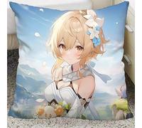 YYATT Adorable Game Characters Toy for Lumine, keychain, Body Pillow Cover Plush Plushie for Collectors Video Game Fans Gifts,With pillow core-45X45cm