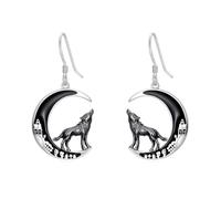 YYB Sterling Silver Bat Cat Spider Ghost Pumpkin Wolf Earrings for Women Halloween Dangle Drop Earrings Anniversary Birthday Gothic Jewelry Gift for Mom, Sterling Silver, No Gemstone