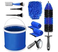 YYBAO Car Cleaning Kit with 11L Bucket, Tire & Wheel Brushes, Car Detailing Brushes, Microfiber Towels and Car Wash Mitt, 9PCS Car Cleaning Kit Interior & Exterior for Car Motorcycle Bike (9Pcs)