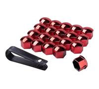 YYBCDSA 20pcs Wheel Nut Caps, for VW CC T-ROC Golf GTI T-Cros Passat Cross Lavida POLO GTI Wheel Nut Protector Cap, Hex Tire Nut Cap with Removal Tool Protection Accessories,A-19MM